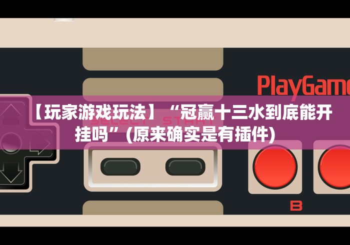 【玩家游戏玩法】“冠赢十三水到底能开挂吗”(原来确实是有插件)