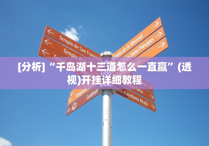 [分析]“千岛湖十三道怎么一直赢”(透视)开挂详细教程