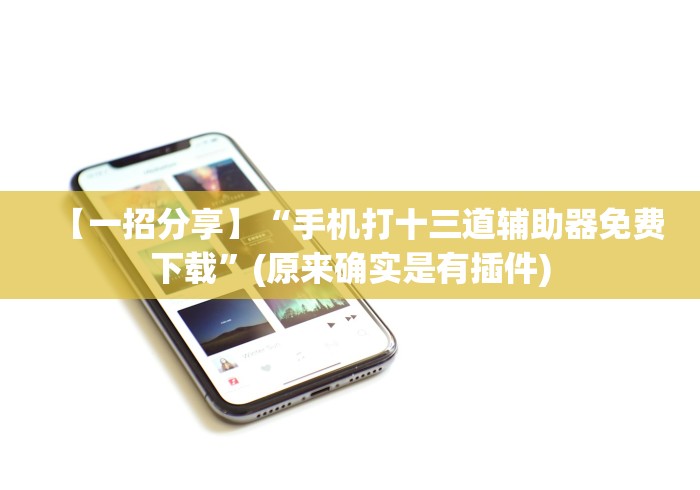 【一招分享】“手机打十三道辅助器免费下载”(原来确实是有插件)