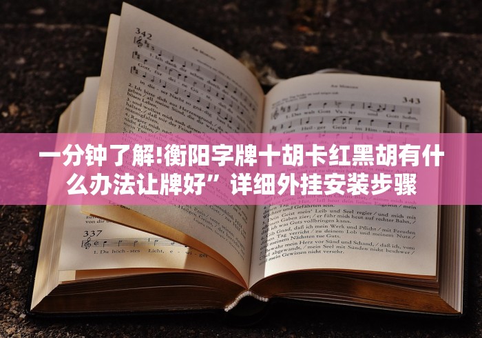 一分钟了解!衡阳字牌十胡卡红黑胡有什么办法让牌好”详细外挂安装步骤