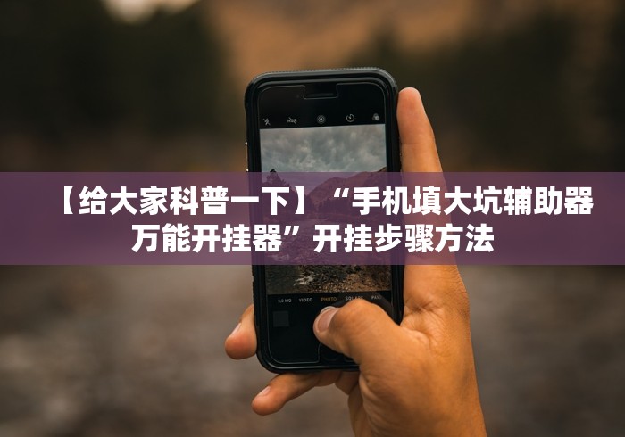 【给大家科普一下】“手机填大坑辅助器万能开挂器”开挂步骤方法