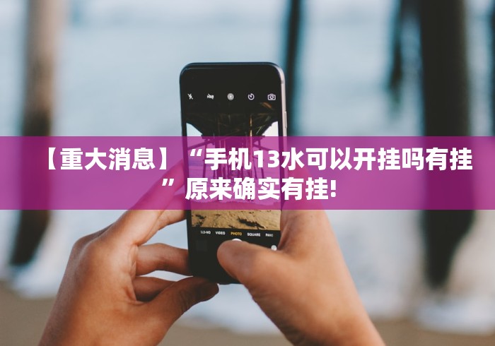 【重大消息】“手机13水可以开挂吗有挂”原来确实有挂!