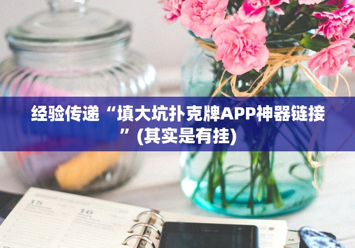 经验传递“填大坑扑克牌APP神器链接”(其实是有挂)