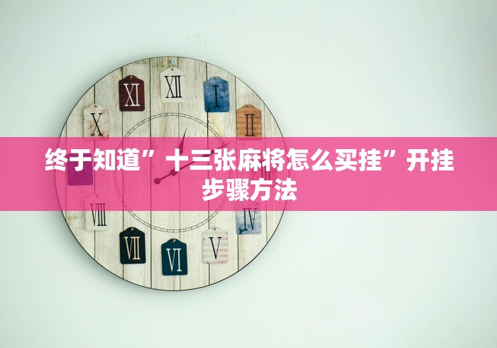 终于知道”十三张麻将怎么买挂”开挂步骤方法