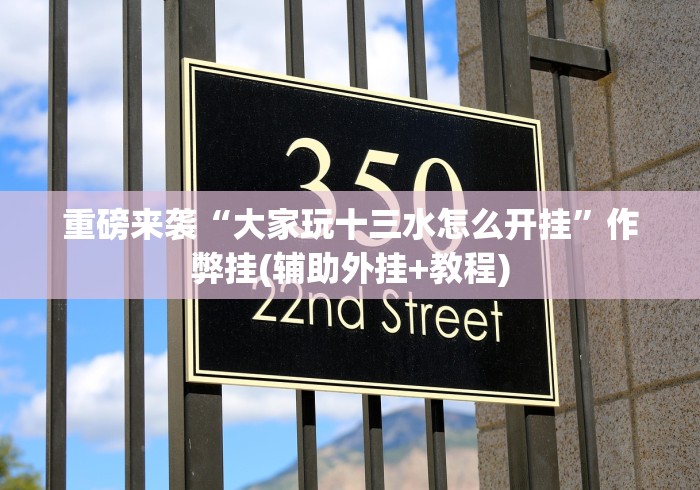 重磅来袭“大家玩十三水怎么开挂”作弊挂(辅助外挂+教程)