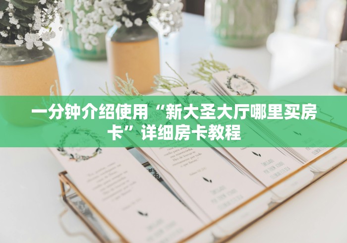 一分钟介绍使用“新大圣大厅哪里买房卡”详细房卡教程