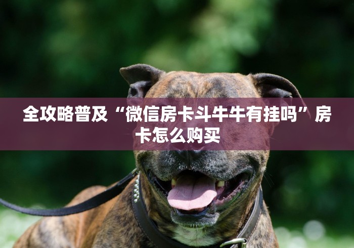 全攻略普及“微信房卡斗牛牛有挂吗”房卡怎么购买